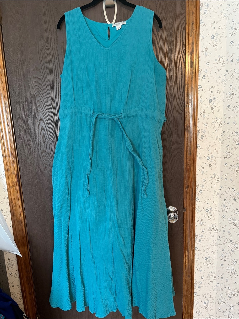 Coldwater Creek Teal Sleeveless Maxi Dress